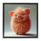 Stupell Industries Smiling Fluffy Piglet Framed Floater Canvas Wall Art Design by RB